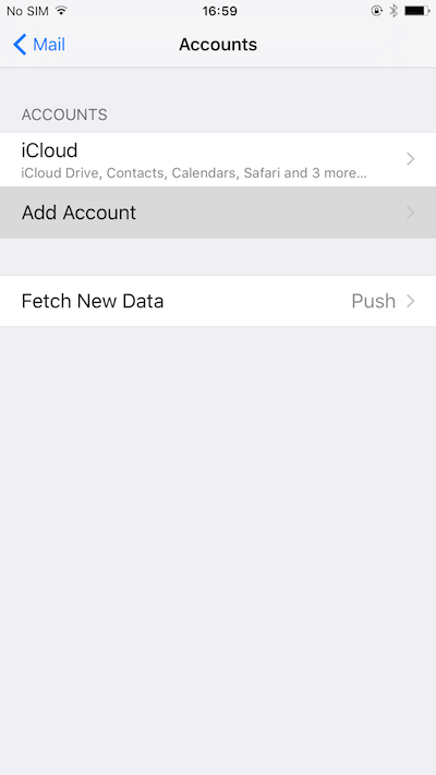 Add Account button
