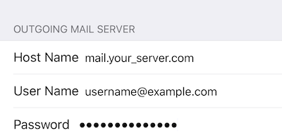 Outgoing mail Server