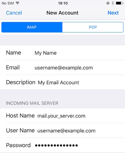 New Account Information